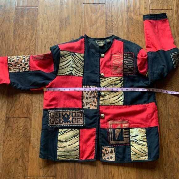 ALLURE Patchwork Animal Print Apparel Jacket - Picture 3 of 12